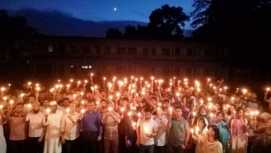 Photo of ধর্মপাশায় বৈষম্যবিরোধী ছাত্র আন্দোলনে সকল শহীদের স্মরণে মোমবাতি প্রজ্বলন